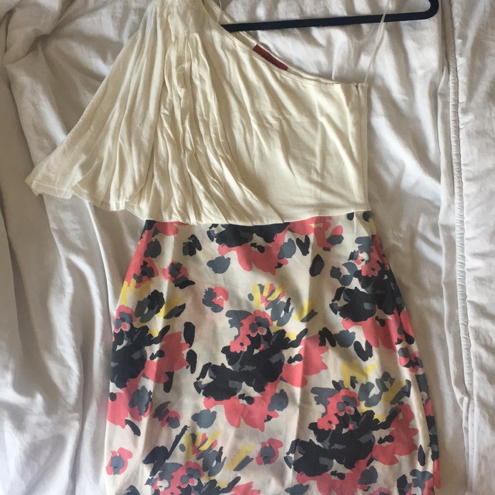 Akira One Shoulder Floral Mini Dress